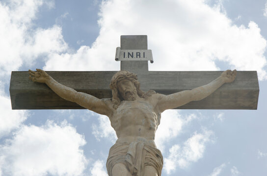 via crucis, station twelve. jesus is crucified