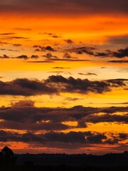 sunset in the mountains