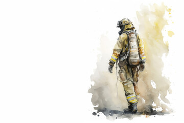 firefighter banner, Generative AI