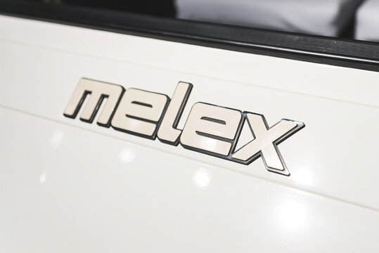 17.01.2023. Warsaw, Poland. closeup shot of Melex logo in the museum of technology, Illustrative Editorial. High quality photo