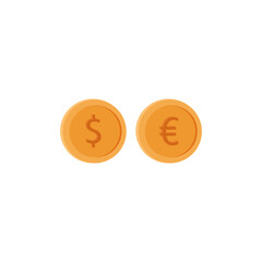 Dollar coin. Finances. Vector illustration.