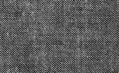 Vector fabric texture. Distressed texture of weaving fabric. Grunge background. Abstract halftone vector illustration. Overlay to create interesting effect and depth. Black isolated on white. EPS10.

