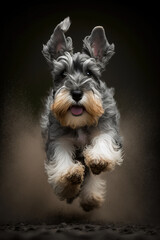 Active Miniature Schnauzer Front View Running
Active Dog Month April 2023