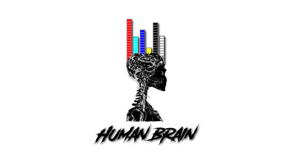 silhouette of a person with music bars