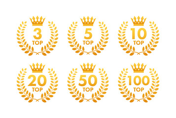 Top 3, 5, 10, 20, 50, 100 rating chart. Best in the ranking.