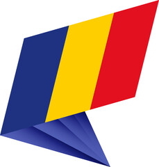 Flag of Romania, modern pin flag