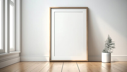 Photorealistic image of mockup frame. Generative AI.