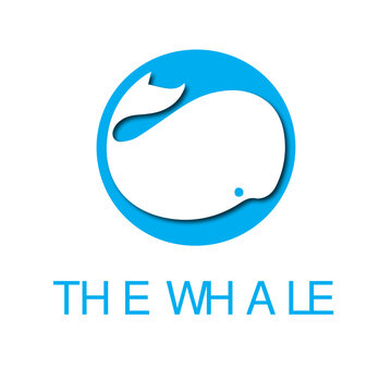 abstract logo design of whale