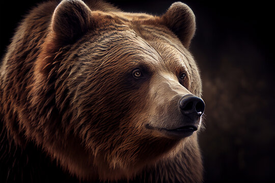 Photorealistic concept image of a bear. 