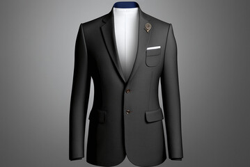 Simple blazer mockup on grey background
