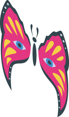 Butterfly face painting icon isometric vector. Paint kid. Facial creative