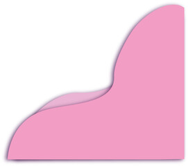 pink paper cut corner