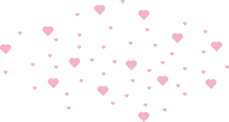 Fototapeta na wymiar pink hearts and dots confetti