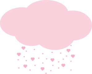 pink cloud with hearts