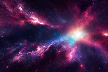 Obraz na płótnie Canvas illustration of Galaxy, abstract space background. Generative AI