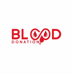 Blood charity donation design with infinity concept. Can be used for banner elements, posters.