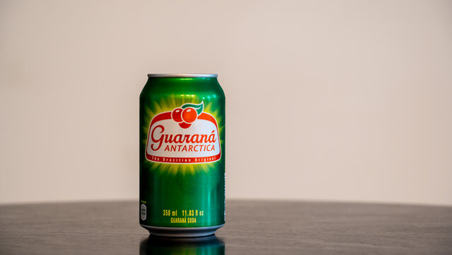 Soft drink from Brazil called Guarana Antartica.
