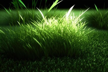 Vibrant green overgrown grass with grassy background.