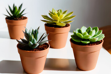 Pot for growing succulent plants, adding a biophilic aesthetic to the design of the environment. Created by an AI algorithm.