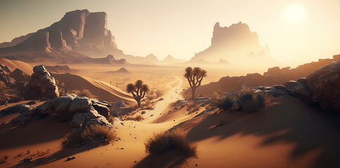 amazing desert landscape wallpaper