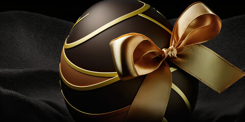Chocolate Easter eggs, luxury, created with AI generative technology