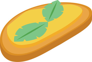 Basil sandwich icon isometric vector. Fresh herb. Natural organic