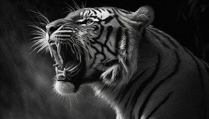 Black And White Tiger Portrait