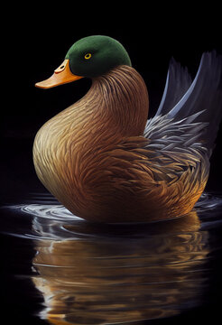 duck on the water