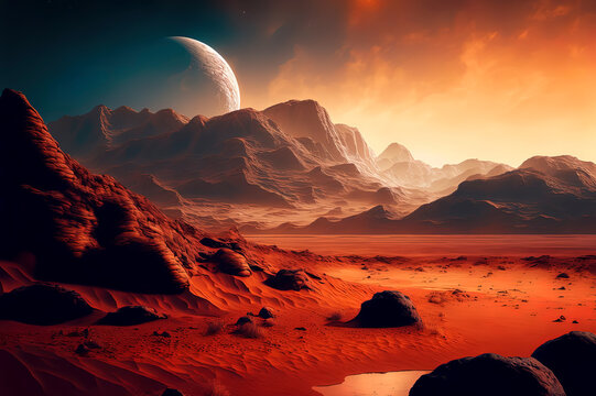 mars the red planet AI-Generated