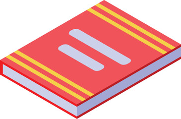 Graduation book icon isometric vector. School hat. Learn student