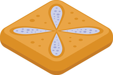 Food meal icon isometric vector. Bread cooking. Cheese dinner