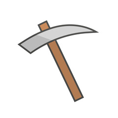 Flat design pickaxe icon. Vector.