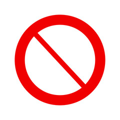 Prohibited sign. Restriction or warning. Vector.