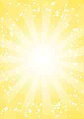 Obraz premium 集中線 シンプル 使いやすい 縦 黄色 金色