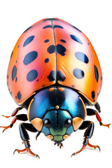 Fototapeta premium isolated red ladybug, spring, illustration, transparent background, png, generative ai