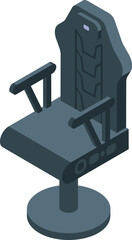 Gamer furniture icon isometric vector. Game seat. Streamer monitor