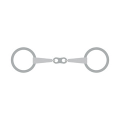Vector flat horse equestrian bit isolated on white background