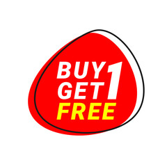 Buy 1 get 1 logo template