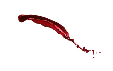 Splash of tasty fresh juice isolated on white