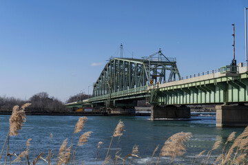Fototapeta premium green bridge over the river