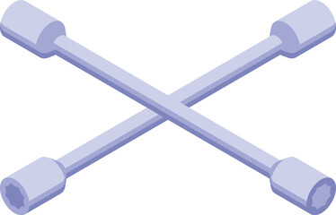 Trucker wheel key icon isometric vector. Driver trucker. Worker cargo