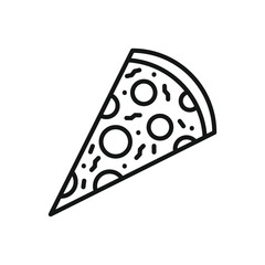 Editable Icon of Pizza Slice, Vector illustration isolated on white background. using for Presentation, website or mobile app