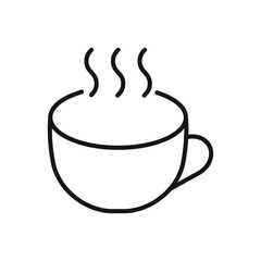 Editable Icon of cup a coffee, Vector illustration isolated on white background. using for Presentation, website or mobile app