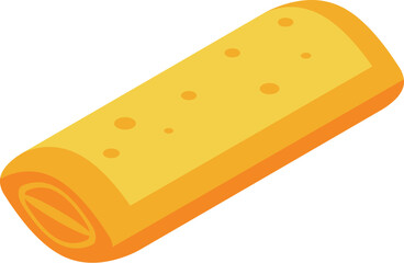 Fresh spring roll icon isometric vector. Chinese menu. Meal food