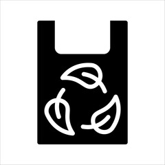 plastic bag simple line icon. vector illustration on white background.