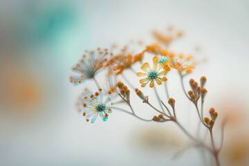 Blurred background paper flower image, AI Generative