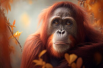 Obraz premium orangutan,generative AI