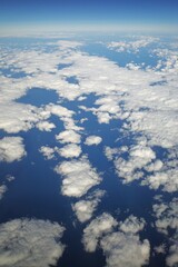 clouds over the blue sky
