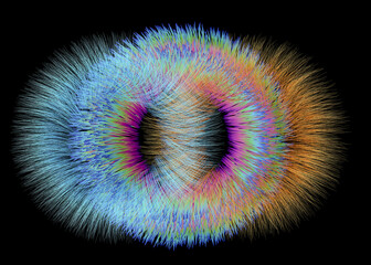 abstract hair circle eye