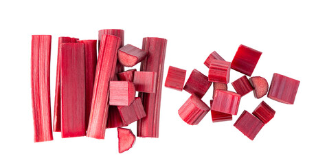 Rhubarb stalks on transparent png